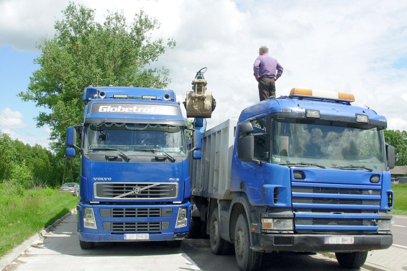 Po przeładunku ciężarówki mogły pojechać dalej (WITD Lublin)