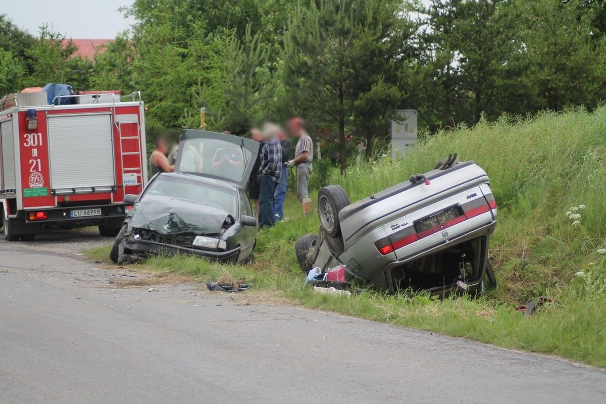 Wypadek w Zemborzycach Tereszyńskich (lublin112.pl)
