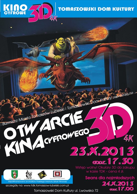 Otwarcie kina 3D w Tomaszowie Lubelskim (Materiały prasowe)