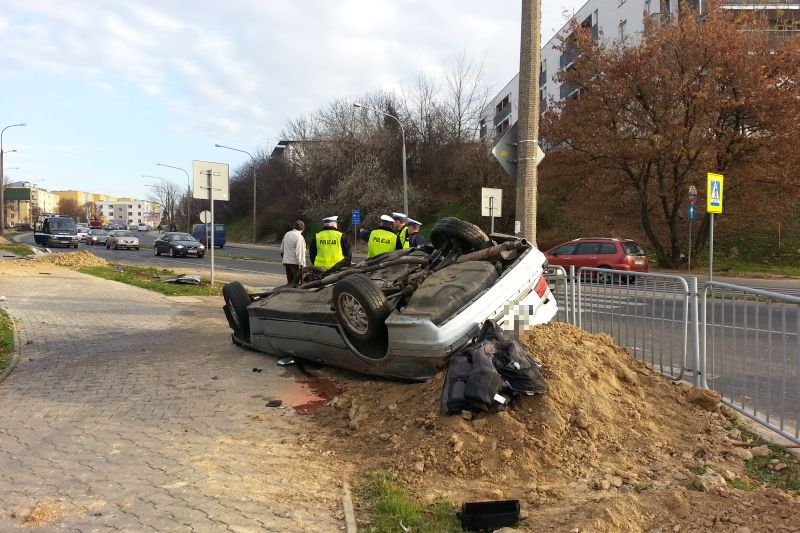 Do wypadku doszło na ul. Nadbystrzyckiej w Lublinie (Paweł / alarm24@dziennikwschodni.pl)