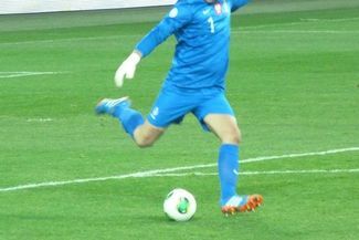 Artur Boruc spisywał się w Charkowie bez zarzutu, ale czystego konta nie zdołał zachować (DOMINIK SM