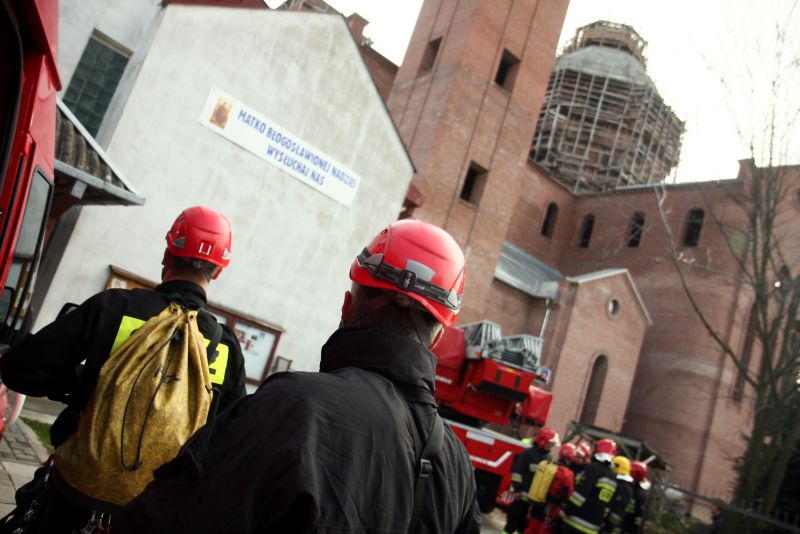 Wypadek na budowie kościoła przy ul. Nałęczowskiej (Jacek Świerczyński)