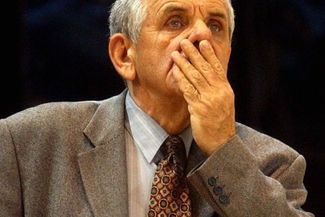 Leszek Maria Rouppert podczas jednego z meczów Startu AZS Lublin (ARCHIWUM)