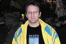Wasyl Łopuch na Majdanie Wolnosci w Kijowie