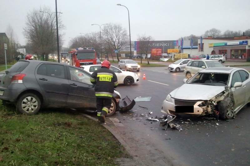 Wypadek na ul. Związkowej w Lublinie (Jakub Markiewicz)