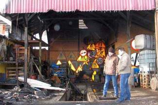 Chełm: pożar pod wiaduktem