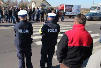 Rolnikom nie udało się zablokować przejścia granicznego w Koroszczynie (zdjęcia)