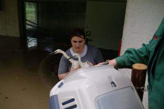 Zoo w Zamościu walczy z wodą