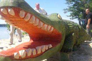 Jezioro Białe. Krokodyl już czyha na letników