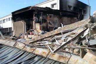 Wybuch gazu przy ul. Bursaki. Budynek doszczętnie zniszczony