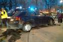 Wypadek przy ul. 3 Maja w Lublinie. Audi uderzyło w słup (wideo)