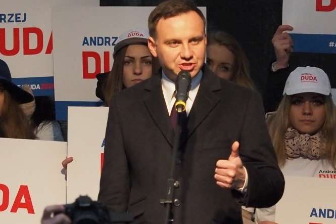Andrzej Duda podczas spotkania wyborczego w Lublinie (fot. Wojciech Nieśpiałowski)