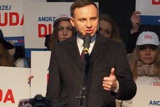 Andrzej Duda podczas spotkania wyborczego w Lublinie (fot. Wojciech Nieśpiałowski)