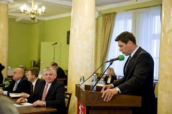 W poniedziałek prezydent Dariusz Stefaniuk na sesji sejmiku mówił o potrzebie budowy obwodnicy wschodniej Białej Podlaskiej/ fot. UM Biała Podlaska