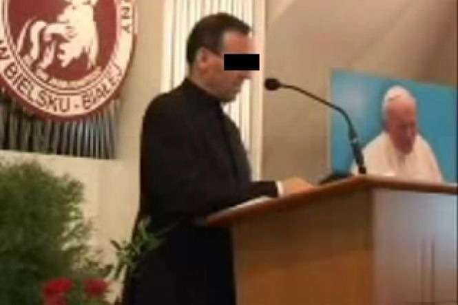 Stanisław G., były katecheta ze szkoły w Sulmicach, stanie przed sądem (fot. kadr z YouTube)