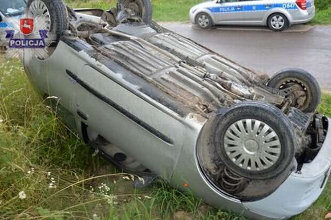 Wypadek w miejscowości Nowy Majdan (fot. Policja)