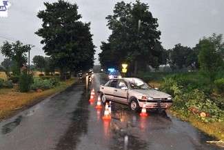 Wypadek w Księżpolu (fot. Policja)