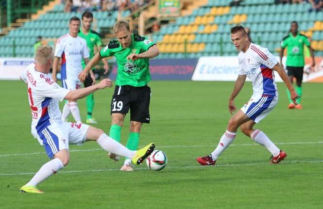 W ten sposób Kamil Poźniak zdobył pierwszego gola dla Górnika, fot. Maciej Kaczanowski