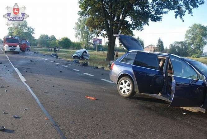 Wypadek w Niwie Babickiej (fot. Policja)