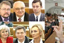 Od lewej: Piotr Dreher (PO), Zbigniew Jurkowski (PO), Mateusz Zaczyński (PO), Małgorzata Suchanowska (PiS), Dariusz Jezior (PiS), Monika Orzechowska (PO)


