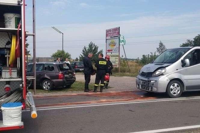 Wypadek we Włodawie (Fot. Krzysztof Wiejak)
