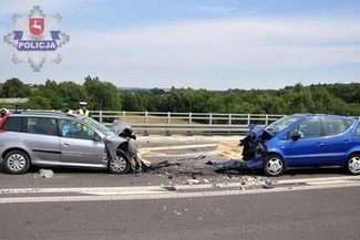 Wypadek na obwodnicy Kraśnika. Trzy osoby ranne