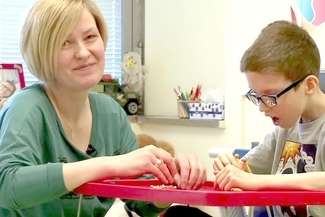 Mateusz razem z mamą w szpitalu