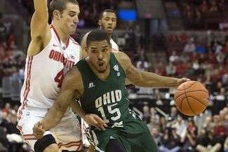 Nick Kellogg (z piłką) dzisiaj ma zadebiutować w barwach Startu Lublin
FOT. www.cbssports.com