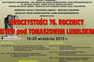 Tomaszów Lubelski. Uroczystości w rocznicę bitew