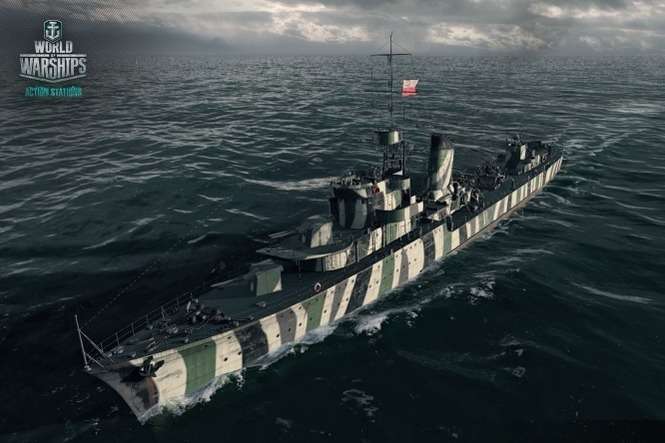 Polski niszczyciel ORP Błyskawica w grze World of Warships