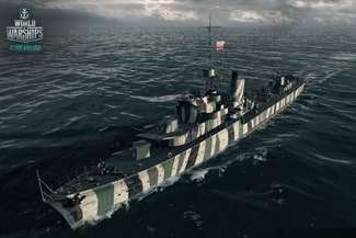 Polski niszczyciel ORP Błyskawica w grze World of Warships