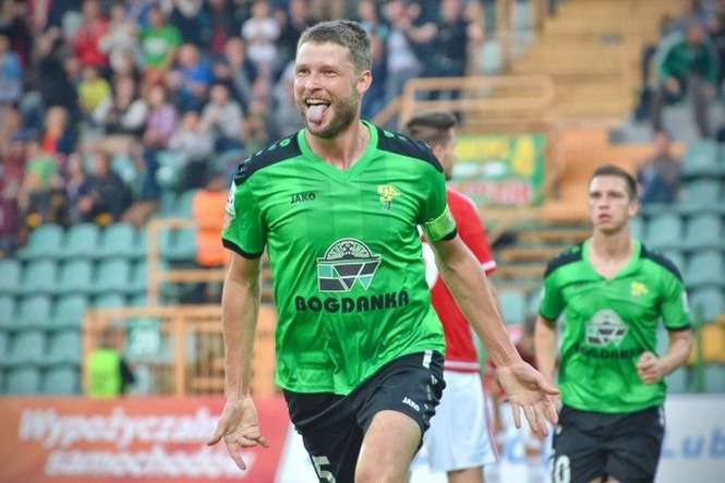 Grzegorz Bonin strzelił pierwszego gola dla Górnika<br />
<br />
Fot. Przemysław Gąbka/gornik.leczna.pl