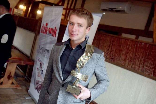 Adrian Kałkus, zwycięzca pierwszej edycji plebiscytu Rolnik Roku <br />
