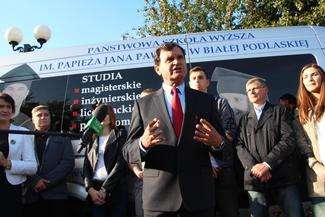 Rektor PSW prof. Józef Bergier startuje do Sejmu z list PO (fot. Ewelina Burda)