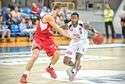 Trency Jackson (z piłką) w meczu z MKS Dąbrowa Górnicza zdobył 12 punktów, swój rekord sezonu
FOT. MKS STAT LUBLIN
