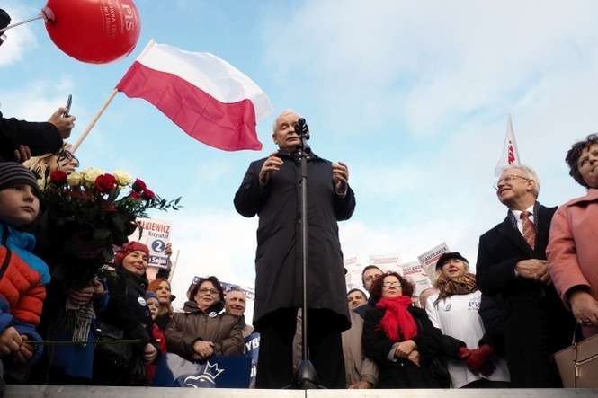 Jarosław Kaczyński na pl. Litewskim
