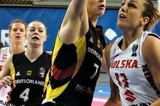 Fragment wtorkowego spotkania reprezentacji Polski i Niemiec, fot. Kuba Skowron/basketligakobiet.pl