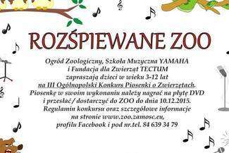 Rozśpiewane ZOO. Konkurs dla dzieci