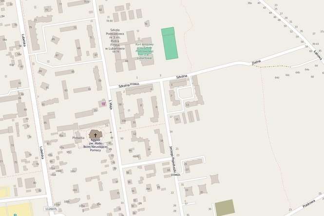 Ulica Szkolna w Lubartowie zostanie przekształcona w jednokierunkową (Źródło: © OpenStreetMap contributors)