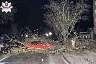 Wypadek na ul. Lubelskiej w Biłgoraju (fot. Policja)