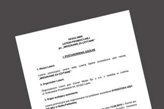 Regulamin loterii promocyjnej "Mieszkanie za czytanie"