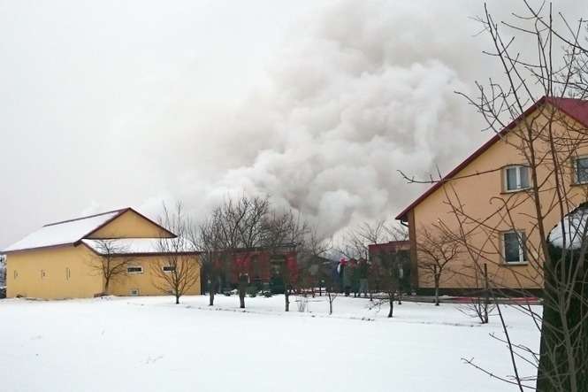 Pożar w miejscowości Wiązowiec, fot. Czytelnik
