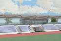 Stadion lekkoatletyczny zostanie wyposażony w zadaszoną trybunę na około 1400 osób (Wizualizacja UM Lublin)