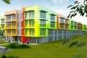 Barwne elewacje ze szkła skrywać będą podstawówkę i przedszkole 
