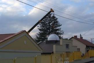 Obserwatorium powstaje w dawnym budynku mleczarni, fot. DS/lubiehrubie.pl