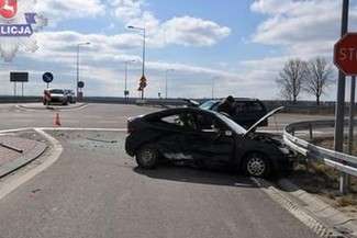 Wypadek we Frampolu (fot. Policja)