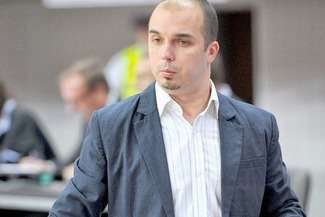 Trener Startu Michał Sikora nie może być zadowolony z postawy swojej drużyny, fot. dw