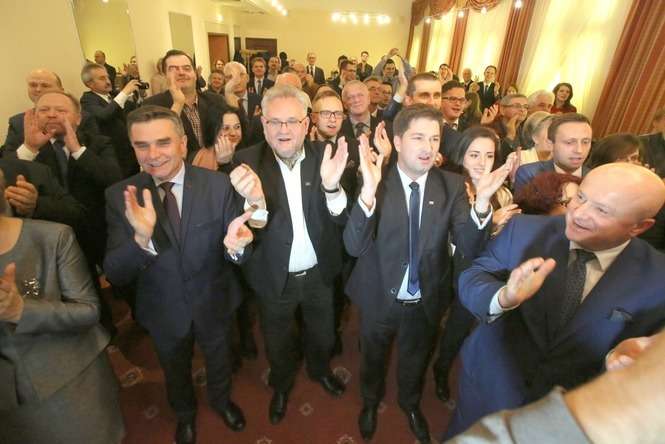 25 października 2015 r. – lubelscy działacze na wieczorze wyborczym w Grand Hotelu Lublinianka