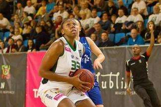 Drey Mingo była najskuteczniejszą zawodniczką Pszczółki AZS UMCS Lublin w sobotnim meczu, fot. azs.umcs.pl