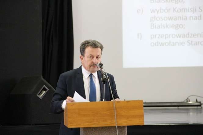 Tadeusz Łazowski nie jest już starostą bialskim. W środę radni odwołali go ze stanowiska (fot. Ewelina Burda)